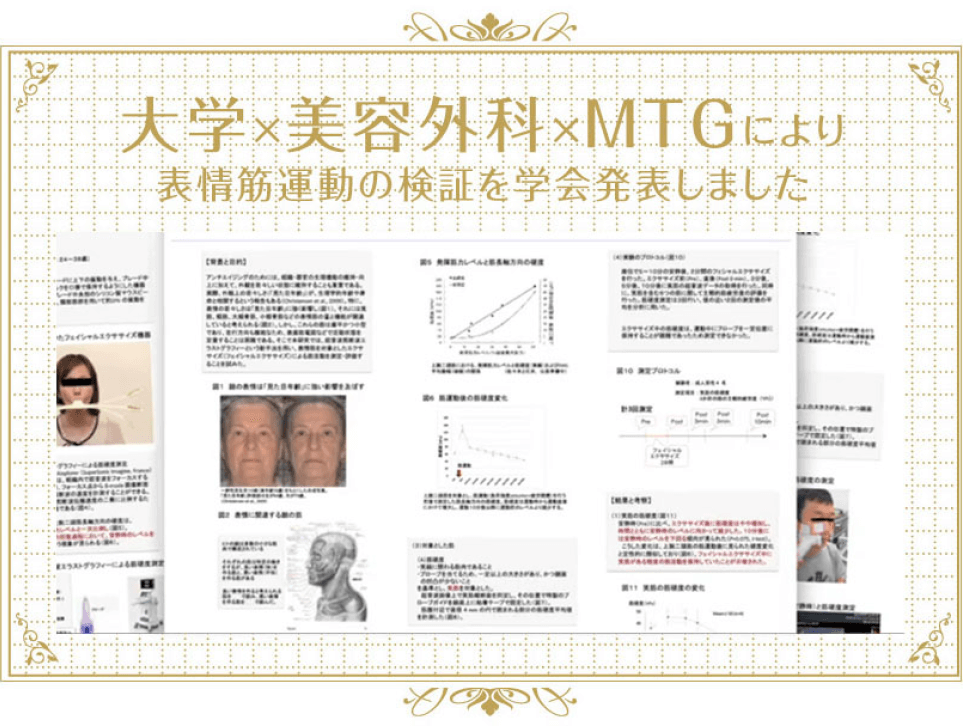 大学×美容外科×MTGにより表情筋運動の検証を学会発表しました