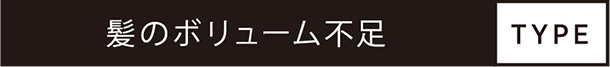 髪のボリューム不足