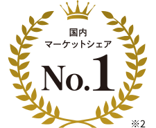 国内マーケットシェアNo.1