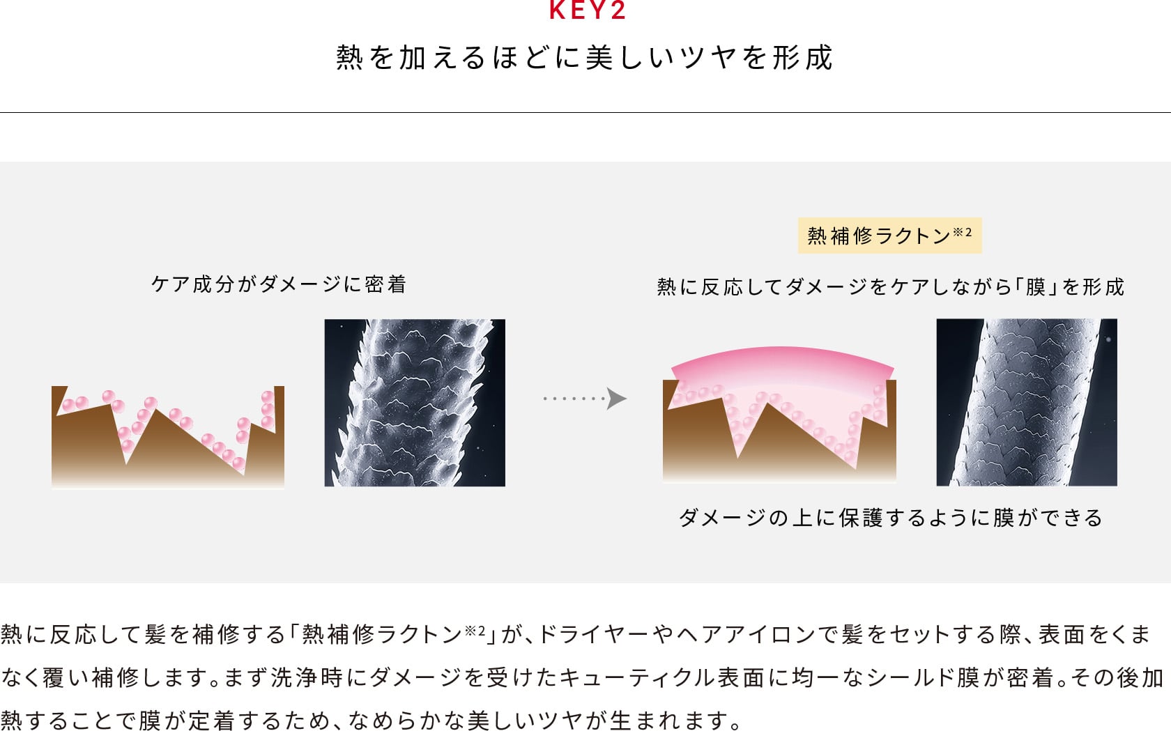 熱を加えるほどに美しいツヤを形成