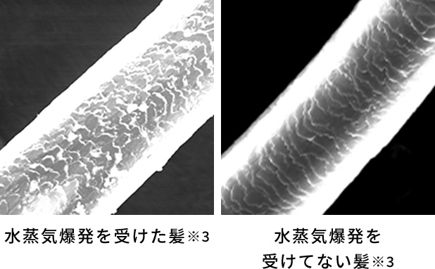 水蒸気爆発※1からキューティクルをガード