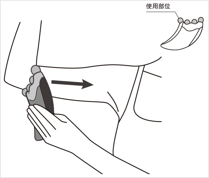 リファフォーカッサレイ 二の腕での使い方③