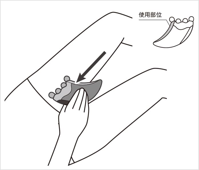 リファフォーカッサレイ 太ももでの使い方①