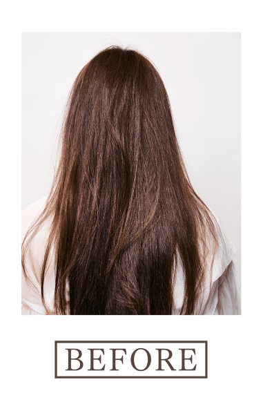 ヘアアイロン使用前の髪