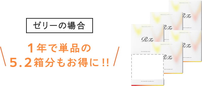 1年で単品の5.2箱分もお得に!