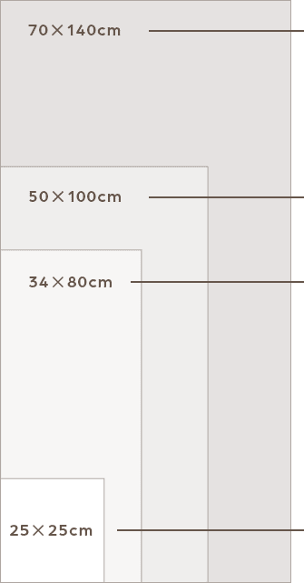 タオルのサイズ比較