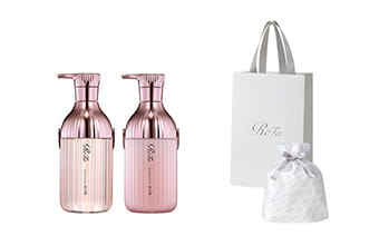 【ReFaギフトラッピングセット S】リファミルクプロテインシャンプー & トリートメントピンク セット