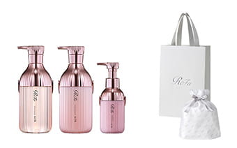 【ReFaギフトラッピングセット S】リファミルクプロテインシャンプー & トリートメント ＆ アウトバストリートメントピンク セット