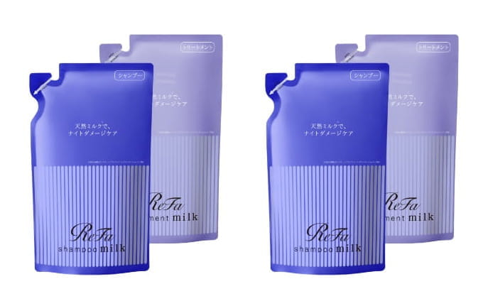 【定期購入】【5%OFF】リファミルクプロテインシャンプー ＆トリートメントスリープ×2（詰め替え）