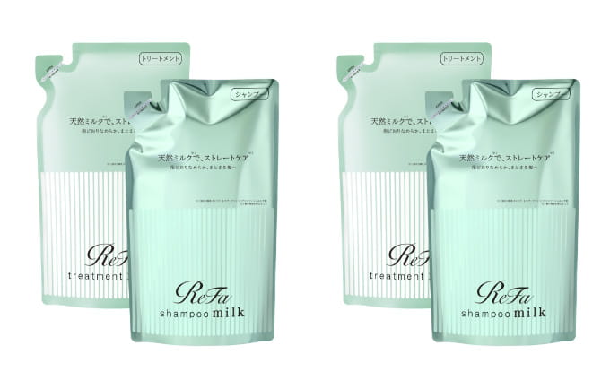 リファミルクプロテインシャンプー&トリートメントストレート×２(詰め替え)