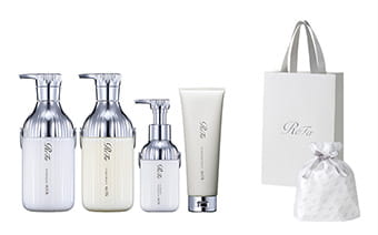 【ReFaギフトラッピングセット S】リファミルクプロテインシャンプー & トリートメント & アウトバストリートメント ＆ プレヘアパック セット