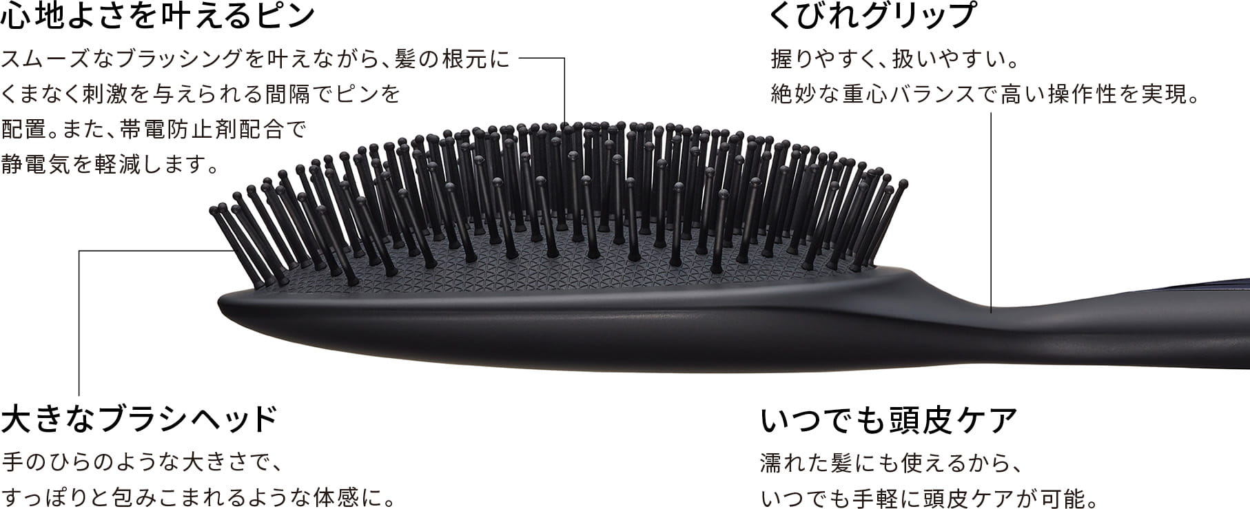 こだわり設計で極上のブラッシングをサポート