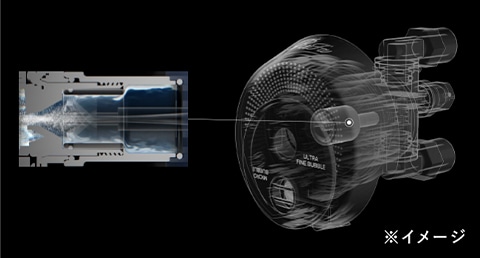 大量のファインバブルを生み出すスパイラルエアレーション