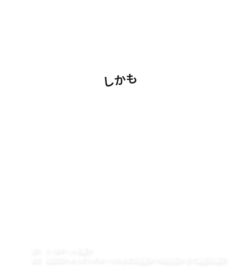 ヒゲにも身体にも！これ一台で自宅で全身ムダ毛ケア。しかも驚きのコストパフォーマンス 本体価格￥30,000　月々￥500から始められる　※JACCSショッピングローンによる分割払いで60回払いをご選択の場合