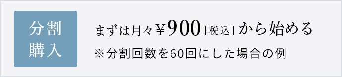 まずは月々900円[税込]から始める