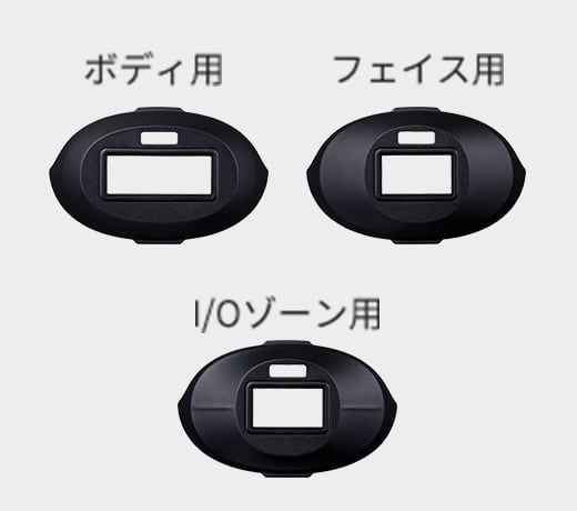 ボディ用、フェイス用、I/Oゾーン用