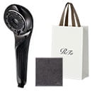 ブラック／リファハンドタオル（ダークグレー）＆ショッパーセット