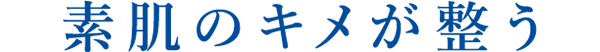 素肌のキメが整う