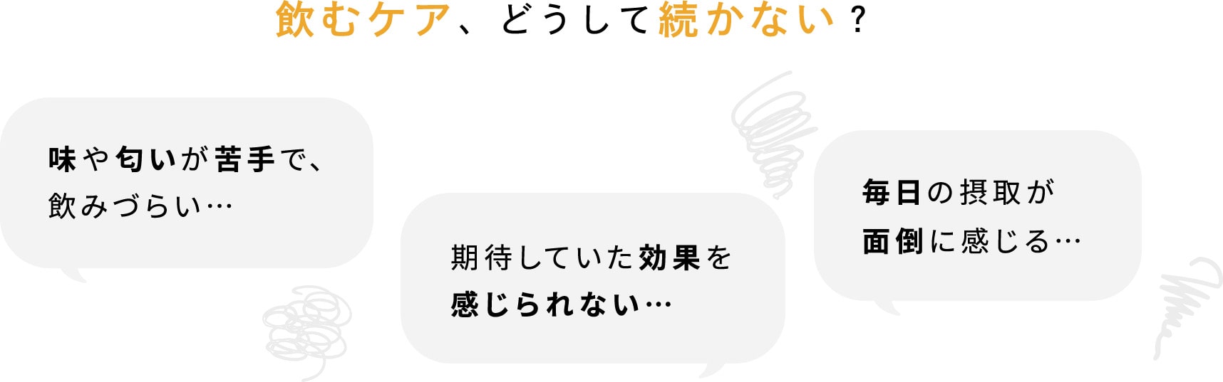 飲むケア、どうして続かない？