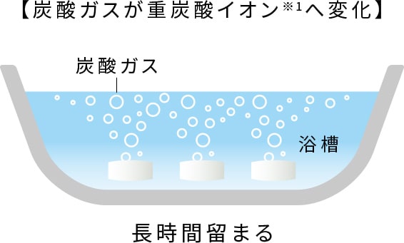 炭酸ガスが重炭酸イオン※1へ変化