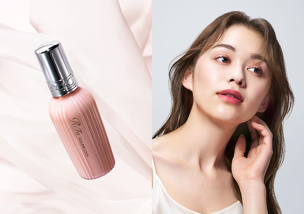 髪の根元から、自然にロック。ふんわりエアリースタイルに。