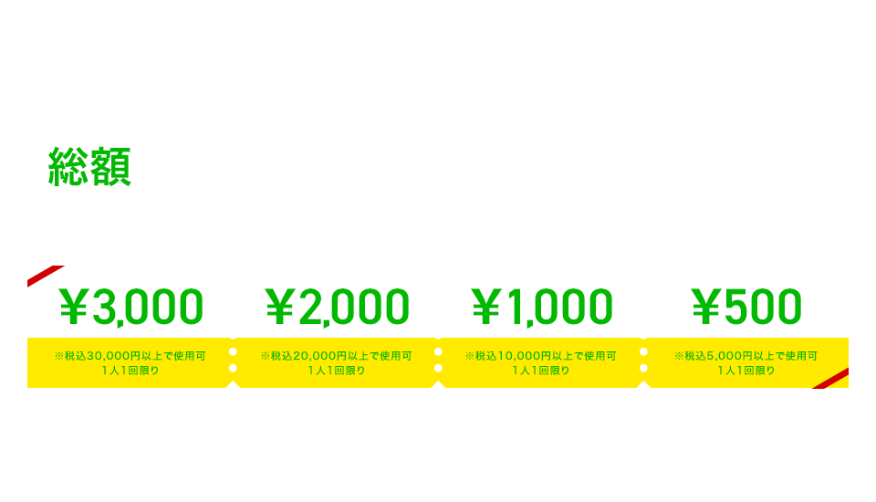 LINE ID連携で総額6500円クーポンプレゼント