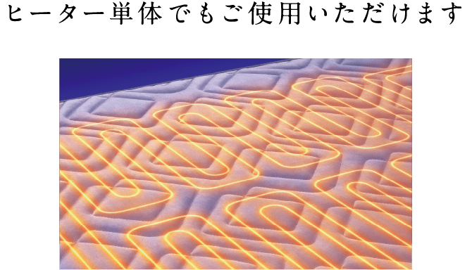ヒーター単体でもご使用いただけます