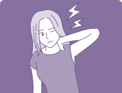 「睡眠時の首や肩に負担を感じる」イメージ図