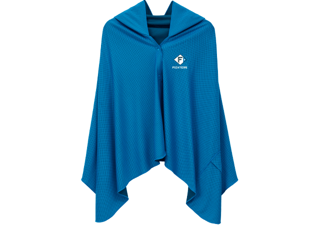 冷感フードポンチョ ファイターズブルー