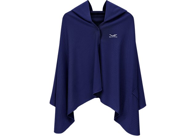 冷感フードポンチョ ネイビー