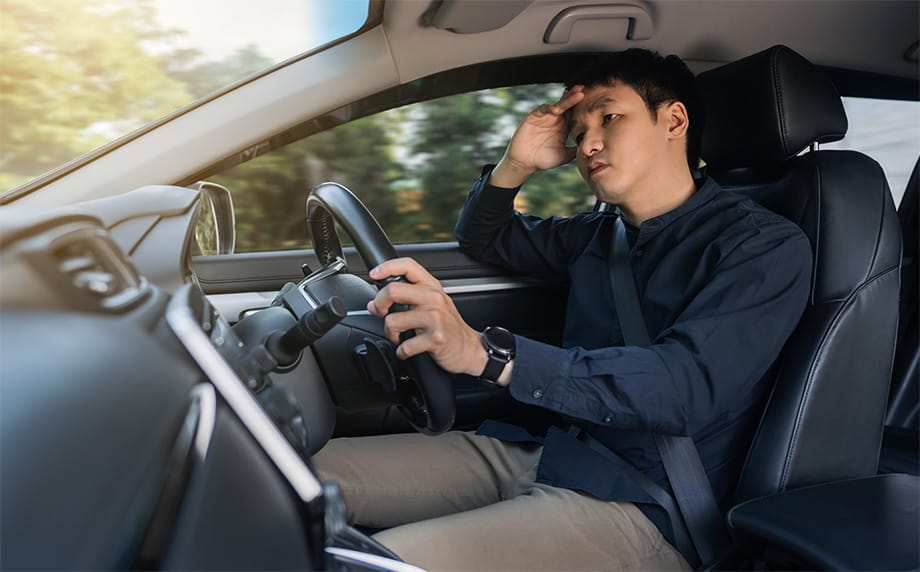 長時間の車の運転