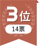 3位 14票