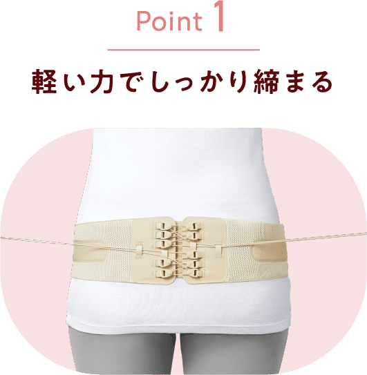 Point1 軽い力でしっかり締まる