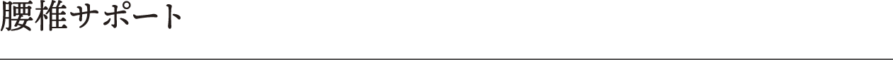 腰椎サポート