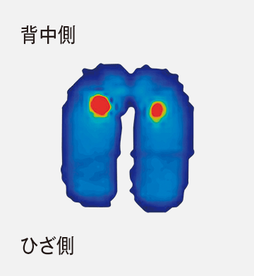 背中側 ひざ側