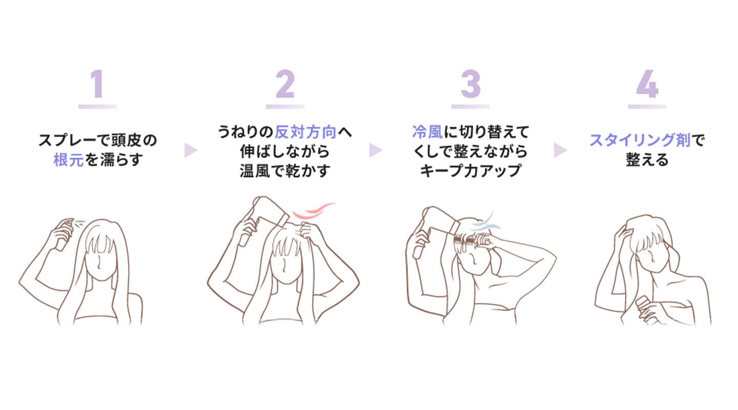 前髪のうねりを直す方法
