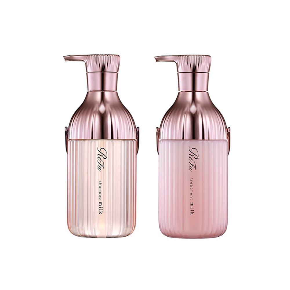 リファミルクプロテインシャンプー & トリートメントピンクセット