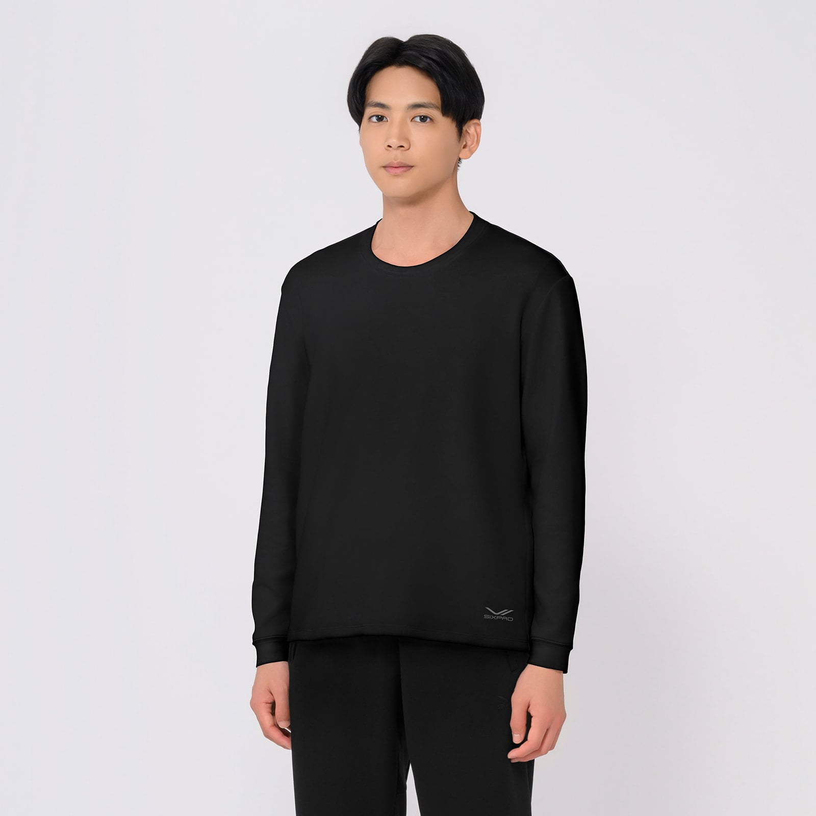 シックスパッド リカバリーウェア コンフォートロングTシャツ ブラック S