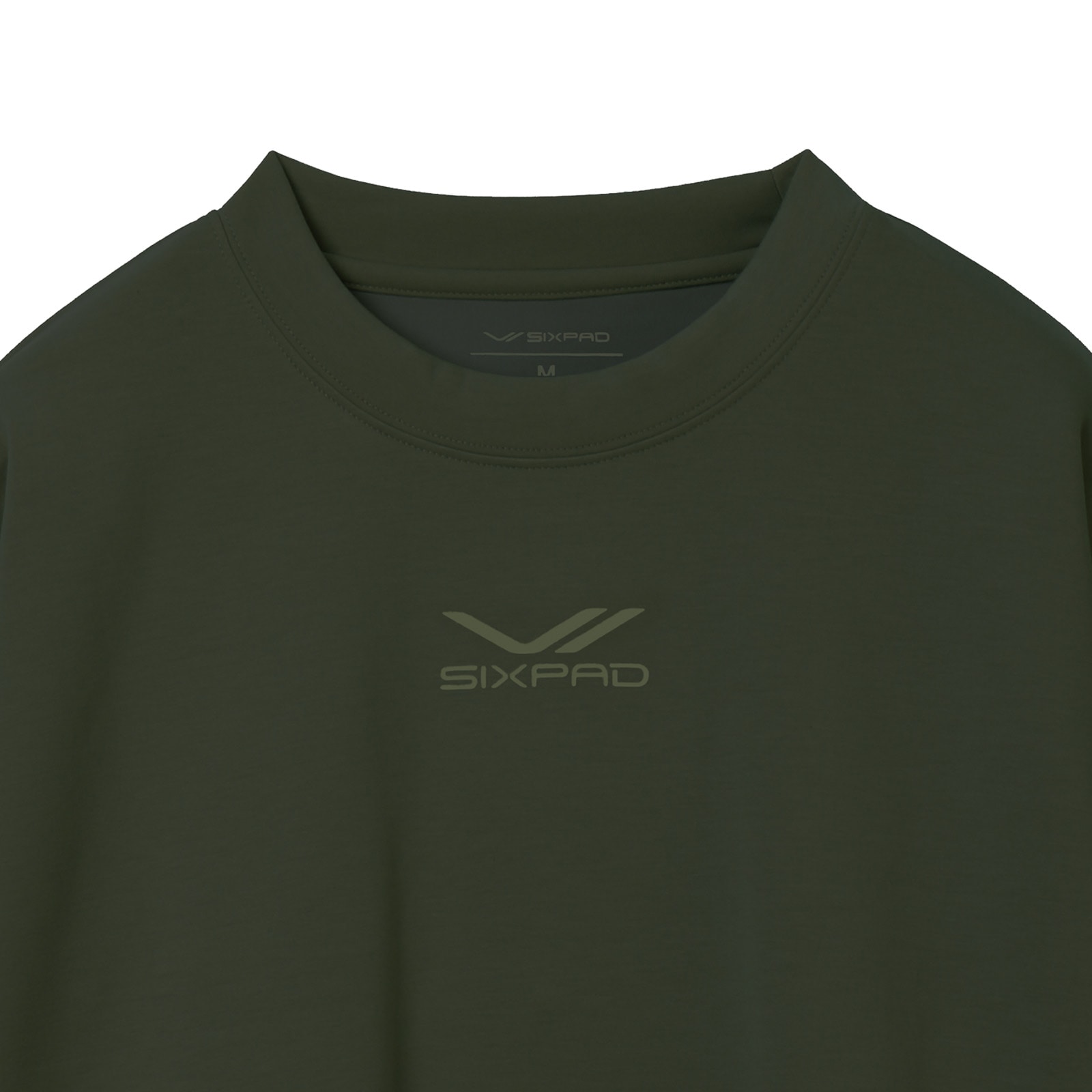 シックスパッド リカバリーウェア クルーネック カーキ L