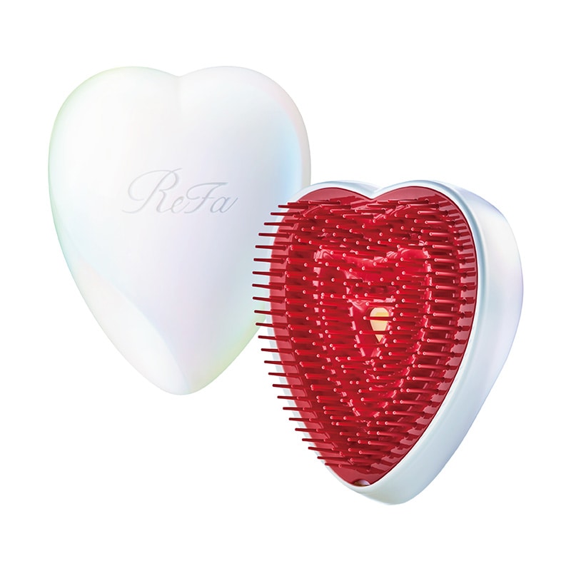 【ReFaギフトラッピングセット SS】リファハートブラシ(オーロラホワイト) & リファハートヘアフレグランス 30mL ホワイト