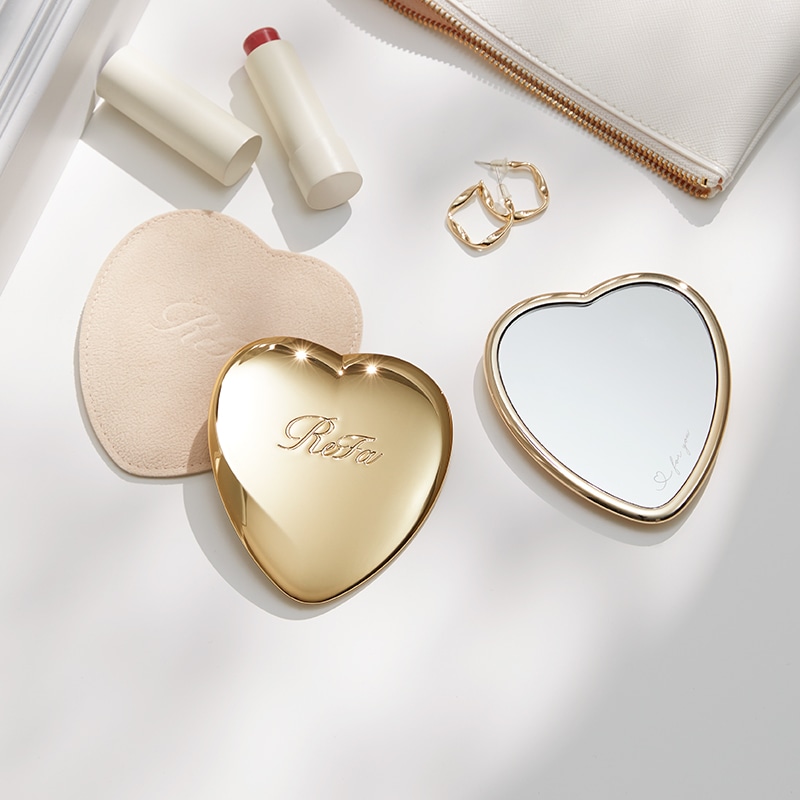 【ReFaプレミアムラッピングセット SS】リファハートミラー(シャンパンゴールド) +リファハートコーム アイラ(シャンパンゴールド)