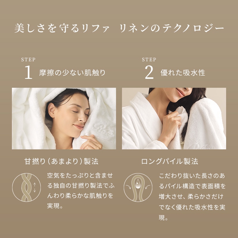 リファヘアフェイスタオル2枚セット & ショッパースリムM