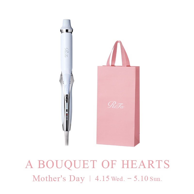 リファカールアイロン プロ 26 ＆ 母の日限定ショッパー スリムL（ホワイト）