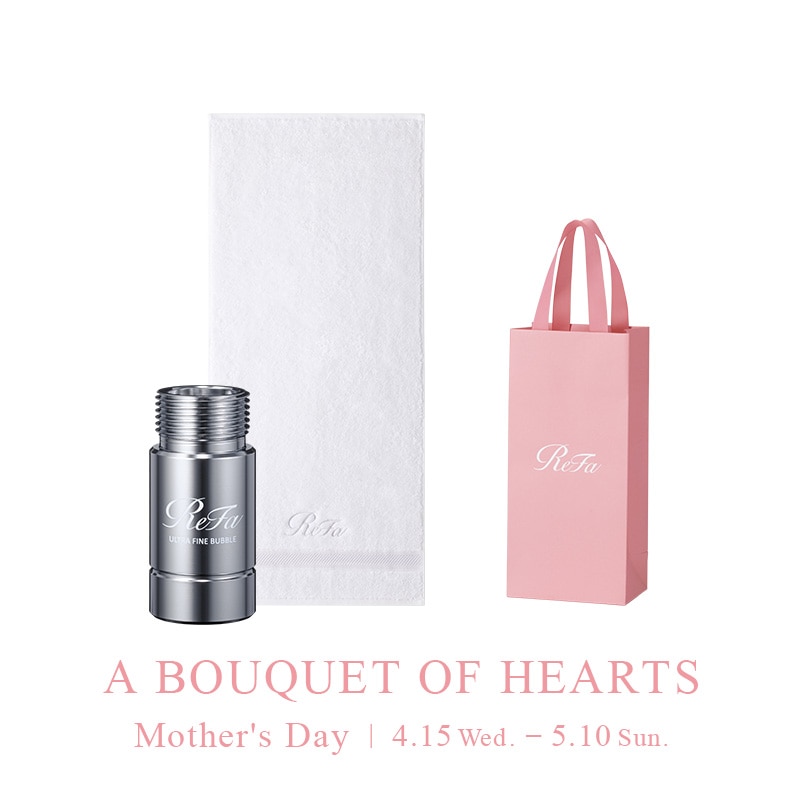 リファウルトラファインバブル ランドリー ＆ リファヘアフェイスタオル & 母の日限定ショッパー スリムM（ホワイト）