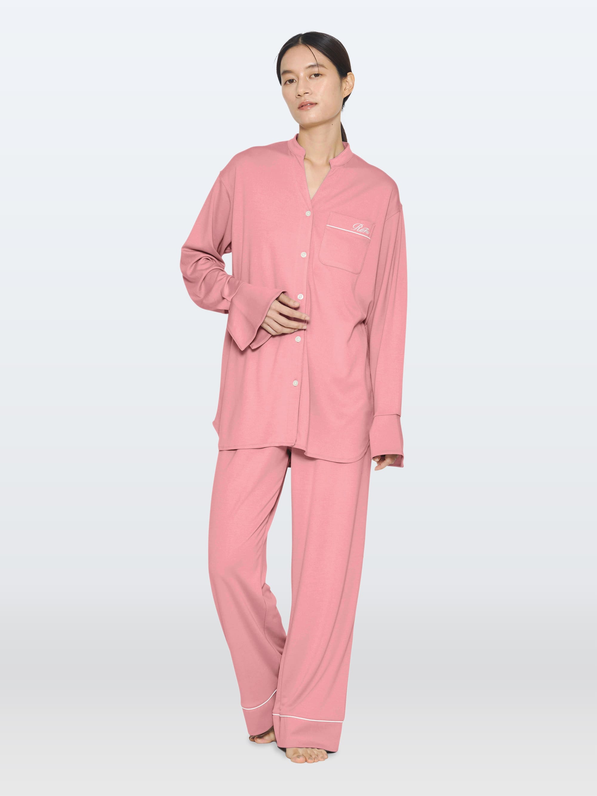 モイストスムース スタンドカラースリープウェア/WOMEN