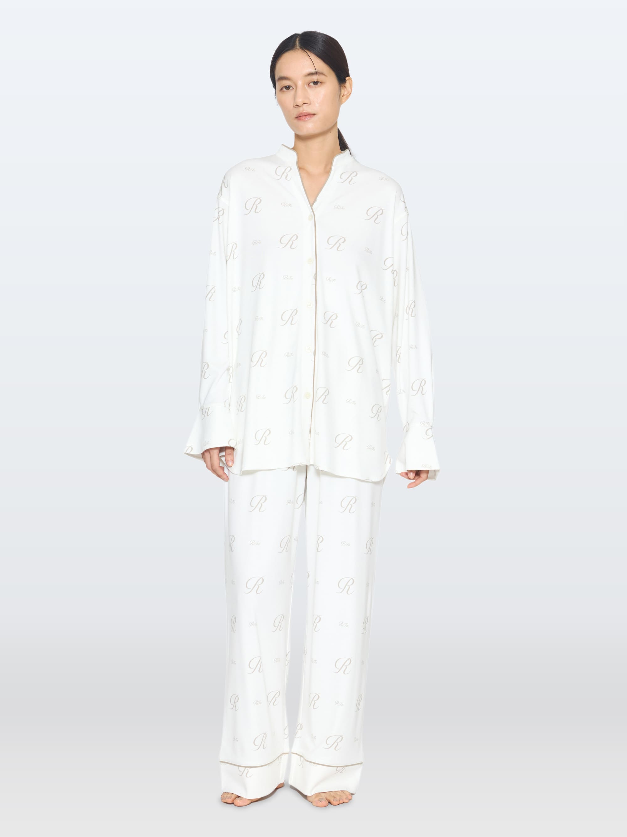 モイストスムース スタンドカラースリープウェアリファロゴ/WOMEN