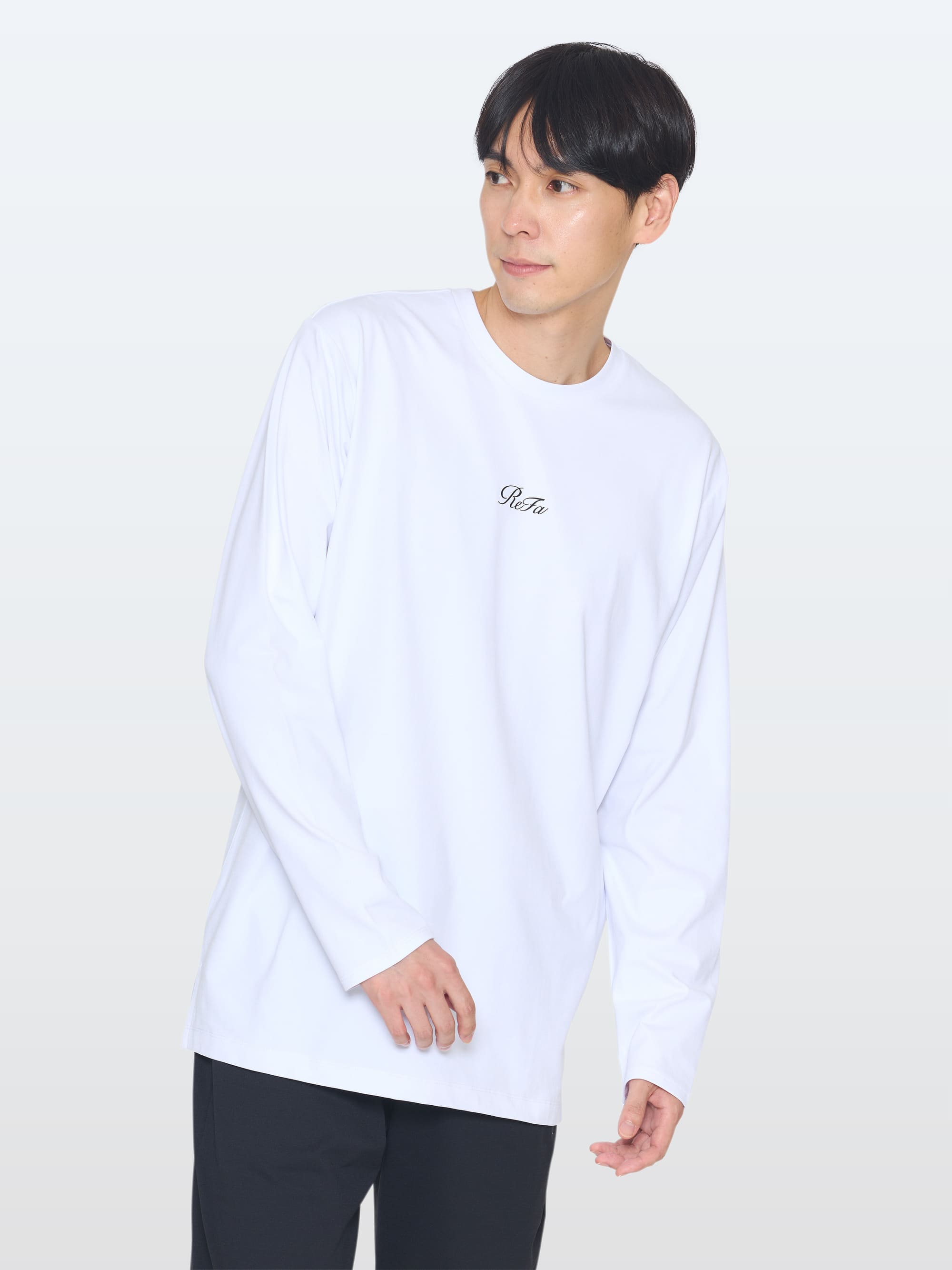 コンフォートジャージー クルーネックロングTシャツ