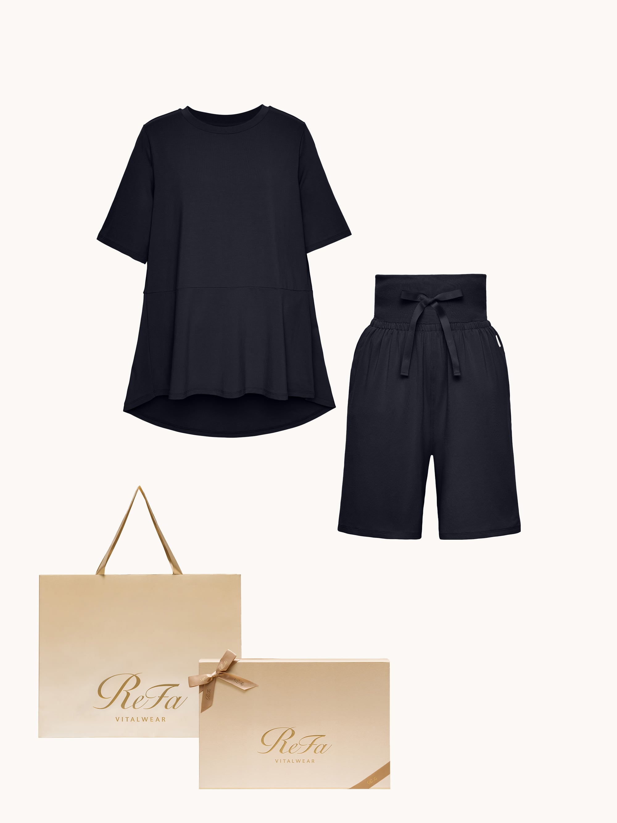 ［ギフトBOXセット］ストレッチスムース ショートスリーブプルオーバー&ストレッチスムース ショートパンツ/WOMEN