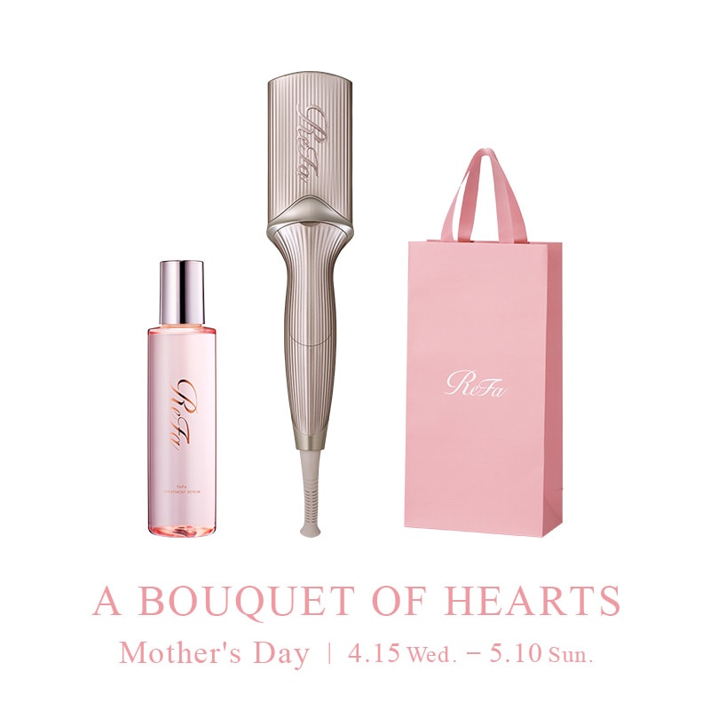 リファトリートメントアイロン ＆ リファトリートメントセラム150mL ＆ 母の日限定ショッパー スリムL（ホワイト）