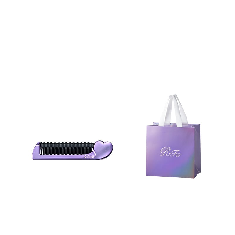 【Club Aira VIP/GOLD会員 先行販売】リファハートコームアイロン アイラ(エムパープル)& ReFa ショッパー ノーマルS(エムパープル)